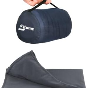 Litume Ultralight Travel Blanket and Breathable, 170 x 122 cm Soft Plane Blanket for Travellers, Foldable Camping Blanket with Pack Sack for Travel, Train, Plane, Car, Camp