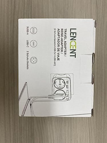 LENCENT Travel Adaptor USA Germany Plug, Type B Socket, Travel Plug with 1 USB-C & 3 USB-A Ports, Double EU Schuko to USA for American, Mexico, Canada, Thailand, Costa Rica Sockets - Image 10