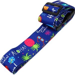 Amosfun Luggage Strap Suitcase Pineapple Pattern Travel Accessories Luggage Strap Suitcase Travel Buckle Belt Non-Slip Packing Belt for Travel