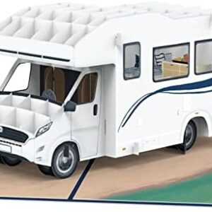 papercrush® Pop-Up Card Camping with Motorhome [New!] - 3D Birthday Card or Money Gift for Camper, Funny Camping Gift for Women and Men, Voucher for Campsite or Travel