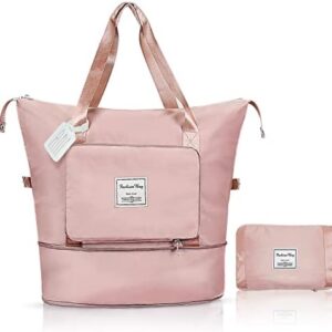 flintronic Large Travel Bag, Foldable Sports Bag, Overnight Weekend Hand Luggage for Women, Waterproof Handbag for Sports & Travel